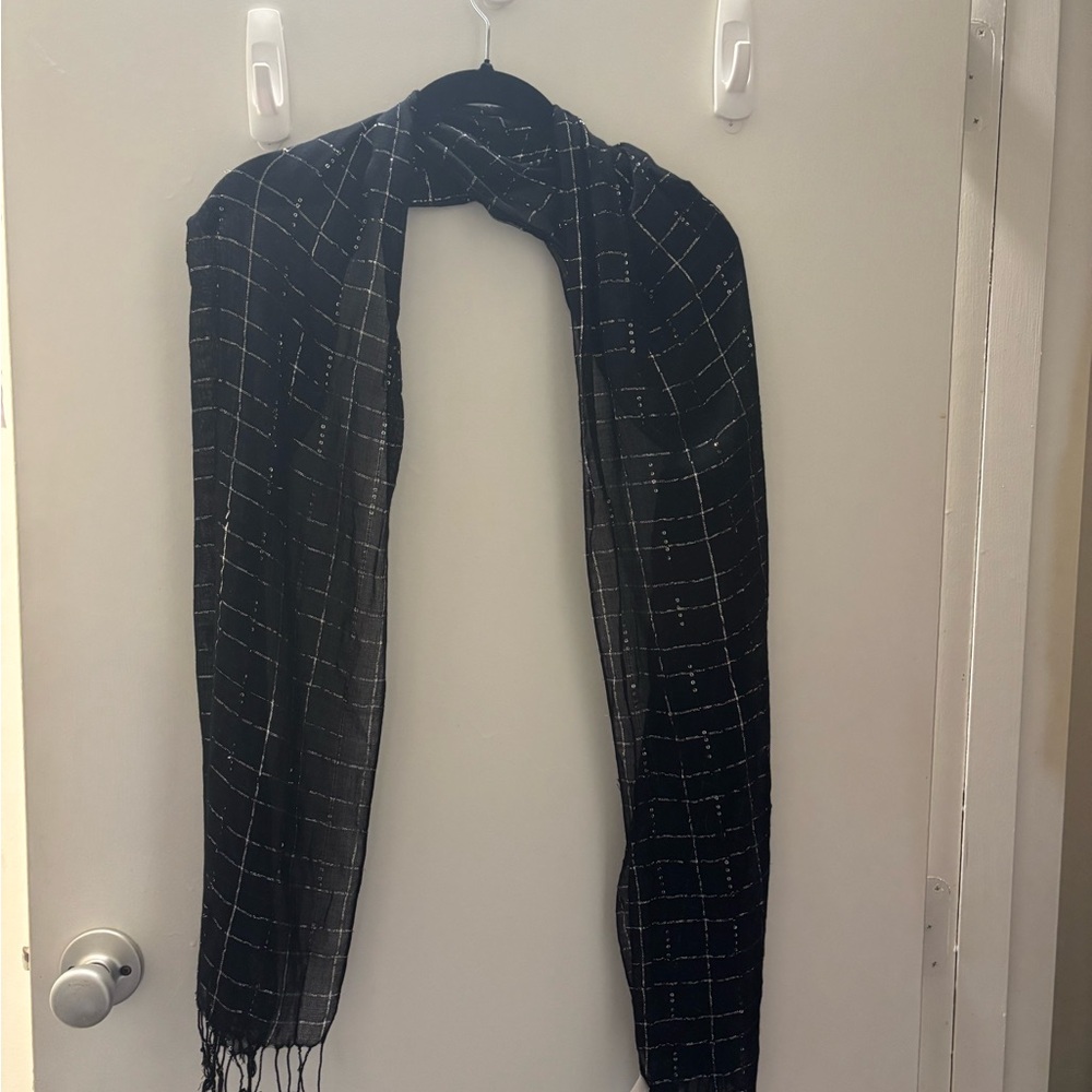 Joe Boxer Black and White Checkered Men's Scarf